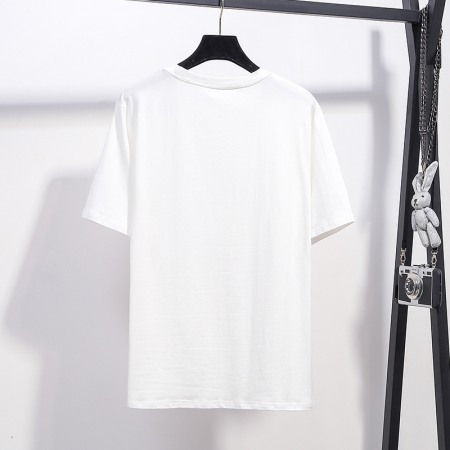 Plus Size Women's Summer Dress Fat New Solid Color Basic Round Neck Short Sleeve T-Shirt